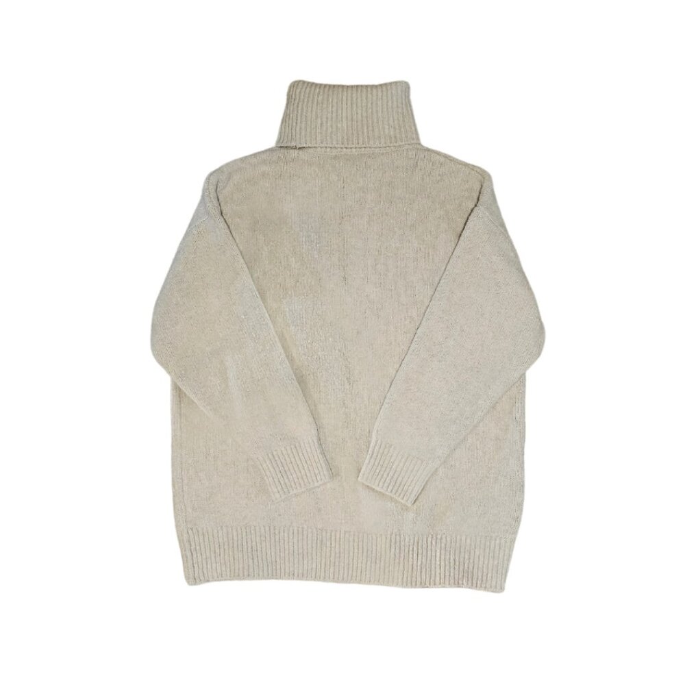 Zara Knit Turtleneck Sweater Women’s S Gray Relaxed Fit - Picture 2 of 8
